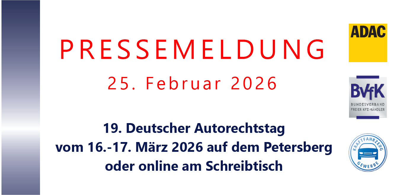 PRESSMELDUNG zum 19. Deutschen Autorechtstag